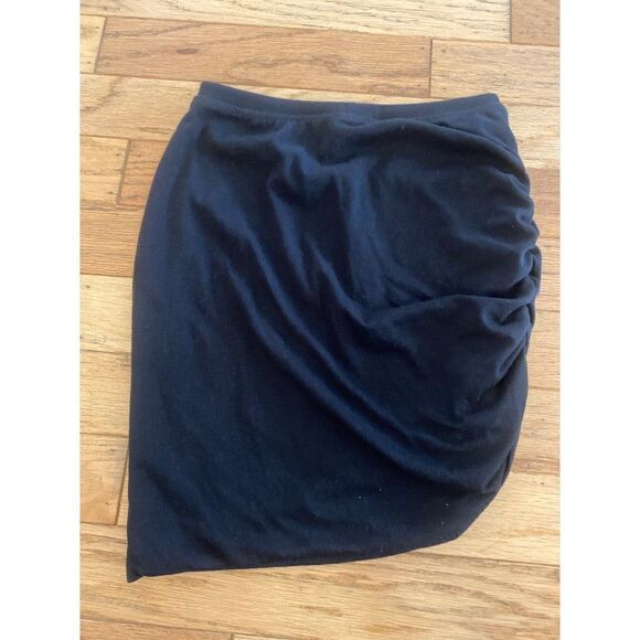 Gap women's black ruched side mini bodycon pull on short skirt size XS - Picture 6 of 8